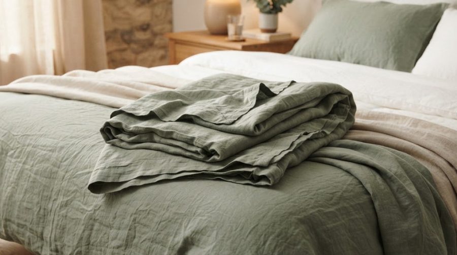 Stonewashed Linen Sheet — alternate view
