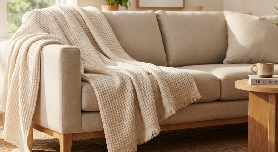 Waffle Throw Blanket — alternate view